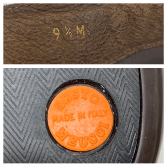 Sesto Meucci Light Brown Worn Leather Style Low Stacked Heel Ankle Boots Sz 9.5 - Picture 15 of 16